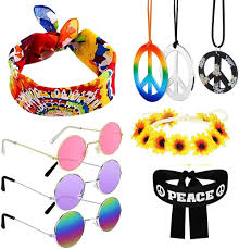 Conjunto de Accesorios Redondas Colorida UYUYong - Estilo Hippie para Hombre