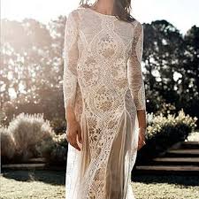 Vestido Barrido Transparente Mermaidhorn para Novias Hippies
