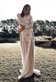 Vestido de Novia Encaje Vintage sin Espalda Boho Beach - Simplicidad con Estilo