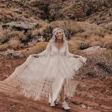 Vestido Trompeta Ztmyqp: Elegancia y Simplicidad para Novias Hippie