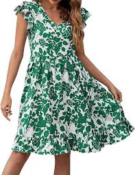 Vestido Plisado Camiseta Verde Hippie AMDOLE