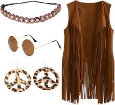 Duohropke Disfraz Discoteca - Ropa Hippie Barata para Carnaval