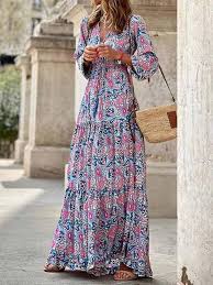 Vestido Boho Elegante Choux en Rosa para Mujer