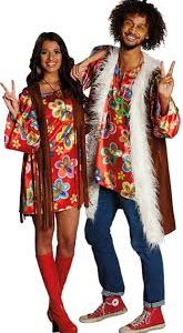 Disfraz Hippie Pareja Flower Power - Fiesta Retro