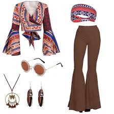 Disfraz de Hippie Mujer Moderna para Halloween - Kasahara Discoteca