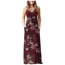 Vestido Elegante Informal Holgado Estampado - Estilo Hippie para Fiesta