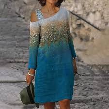 Vestido Hippie Rosa Palo con Estampado Artístico