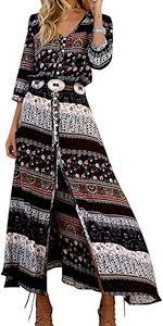 Vestido Floral Butterme Vintage Bohemia - Tu Opción Perfecta para un Look Hippie