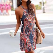 Vestidos Vintage Elegante con Tirantes Floreados - Estilo Hippie Chic