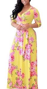 Vestido Estampado Cintura Cinturón Ceremonia - Estilo Hippie Floral