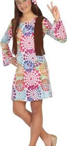 Disfraz Hippie Infantil Multicolor para Niñas