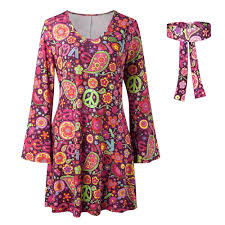 Vestido Midi Hippie Transpirable para Primavera con Estampado Único