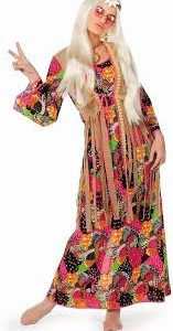 Disfraz Hippie Para Mujer - Vestido Largo Bohemio