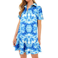 Vestido Tie Dye Hippie con Volantes - Elegancia Primaveral