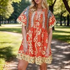 Tirantes Vestidos Fresquitos con Cremallera Delantera - Estilo Hippie para Otoño