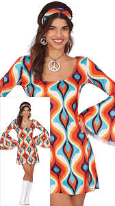 Fiestas Guirca Groovy Disfraz Hippie: Viste al Estilo de los 60