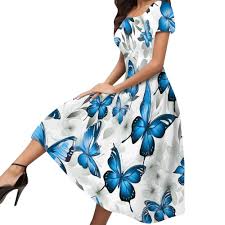 Vestido Floral Hippie Verano Redondo Impreso