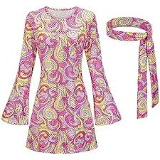 Vestido Diadema Accesorio Carnaval Cosplay - Perfecto para un Look Hippie