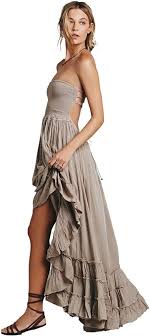 Vestido Hippie Espalda Descubierta de Algodón INGVY