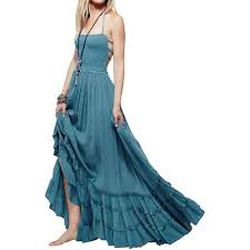 Vestido Hippie Espalda Descubierta - Estilo Bohemio para Verano