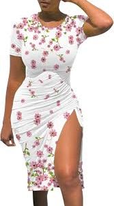 Vestido Hippie Rosa Palo con Estampado Floral