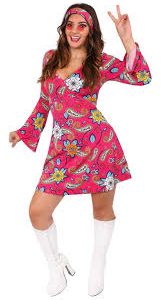 Disfraz de Mujer con Vestido Rojo y Cintillo Redondas