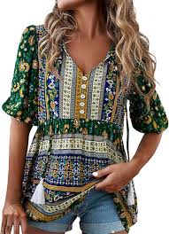 Camiseta Deportiva Superior Ajustada Bohemio para Mujer - Estilo Hippie Único