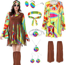 Disfraz Hippie Casero de Mujer con Vestido Blanco - Aragallant