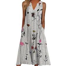 Vestido Sin Mangas Primavera para Mujeres - Estilo Hippie