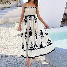 Vestido Hippie Blanco Largo para Embarazadas - Elegancia Asimétrica