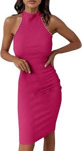 Vestidos Hippies de Seda con Escote en la Espalda - AMDOLE