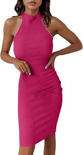 Vestidos Hippies de Seda con Escote en la Espalda - AMDOLE