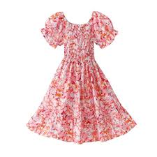 Vestido Princesa Irregular con Dobladillo para Niñas - Estilo Hippie de Verano