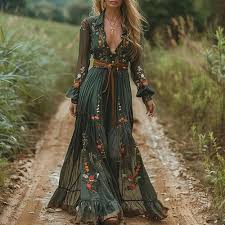 Vestido Bohemio Estampado para Primavera: Estilo Hippie y Comodidad