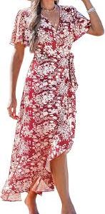 Vestido Abertura Acampanada con Volantes - Estilo Hippie