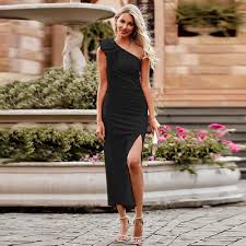 Vestido Ajustado Elegante Asimétrico para Mujeres