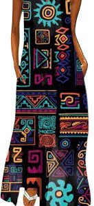 Vestido de Fiesta Casual Estilo Hippie Largo Camisero