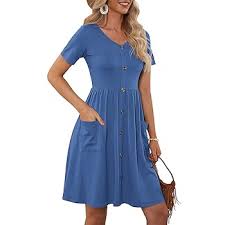 Vestido Abotonado Rosa Palo para Mujeres Embarazadas