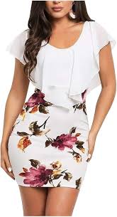 Vestido Hippie Corto Estampado con Volantes - Landove