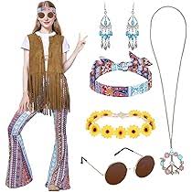 Accesorios de Disfraz Hippie para Mujer - Forfamy