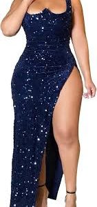 Vestido de Terciopelo con Lentejuelas MinjiSF: Estilo y Comodidad