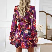 Vestido Cruzado Multicolor Estampado Geométrico - Estilo Hippie para la Mujer Moderna