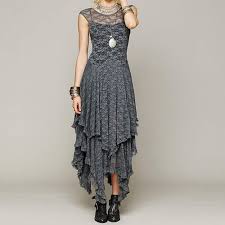 Vestido Asimétrico con Volantes y Espalda Descubierta - Estilo Hippy