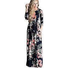 Vestido Largo Estampado de Primavera - Estilo Hippie