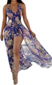 Vestido Largo Hippie Espalda Descubierta Estampado