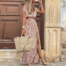 Vestido Largo Estampado Paisley con Cinturón - Estilo Boho Hippie
