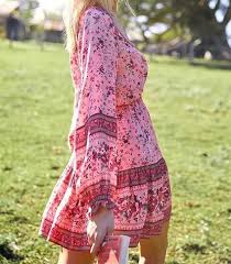 Vestido Corto Estampado con Cordones - Estilo Hippie Chic para Vacaciones