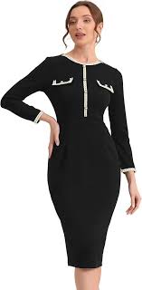 Vestido Elegante Allegra con Detalle de Contraste